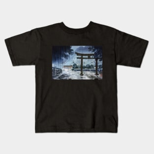 Futarazan Shrine in Nikko by Tsuchiya Koitsu Kids T-Shirt